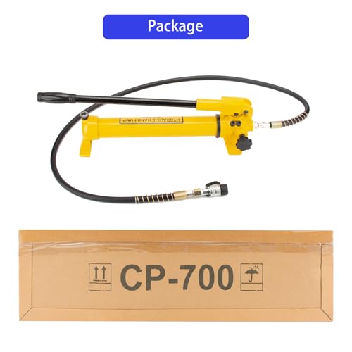 Image of CP-700 Hydraulic Hand Power Pump - Portable with 10000psi Max Pressure Output, Compatible with Jack, Cutter, Puncher and Other Hydraulic Tools