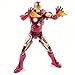 LonullyMege 7inch Light UpIronman Action Figure Full Metal Painting with Lots of Accessories Collectable Toy(LED MK7)
