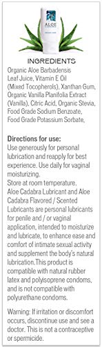 Aloe Cadabra Flavored Personal Lubricant and Vaginal Moisturizer, Organic Edible Aloe Lube for Men, Women and Couples, Non-Staining, pH Balanced, Toy Compatible (Tahitian Vanilla, 2.5 Ounces, 1 Pack) - Image 3