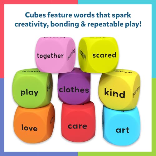 Image of Skillmatics Conversation Cubes for Kids - 8 Wooden Cubes for Social-Emotional Learning, Classroom & Teacher Resources, Communication Skills. Educational Toy & Gift for Ages 4, 5, 6, 7 and Up