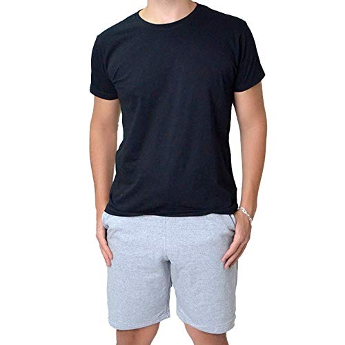 Kit 3 Bermudas Short Moletom grife New Basic (Preto, GG)