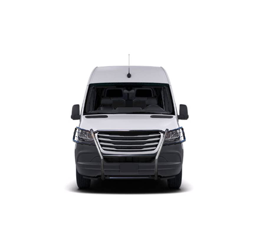 Image of Black Horse Grille brush Bumper Guard Modular Black Compatible with 19-25-Benz Sprinter 1500 /2500 /3500 /3500XD /4500|19-25 Freightliner Sprinter 1500 /2500 /3500 /3500XD /4500-17D503MA