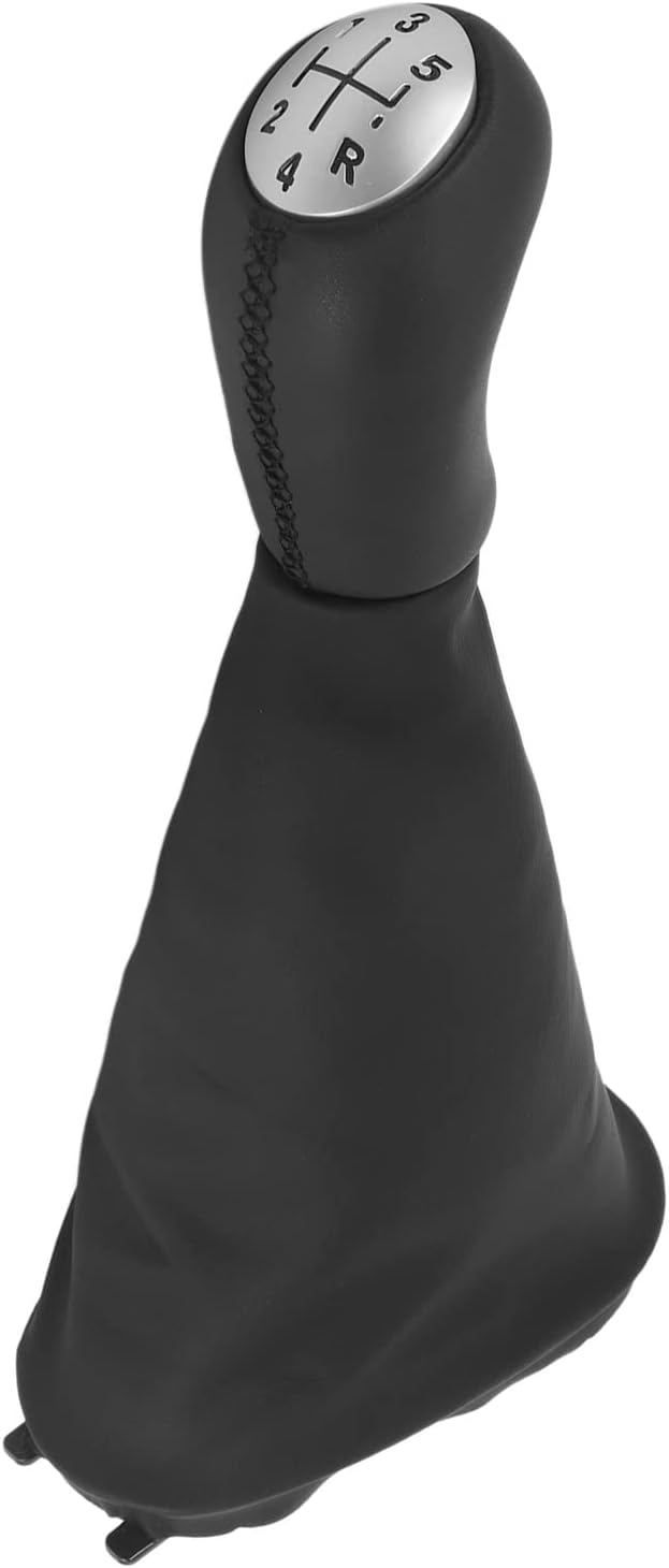 Soufflet De Levier De Vitesse Pour Suzuki Swift II 2005-2010 – Housse Cuir PU Noir Et Argent