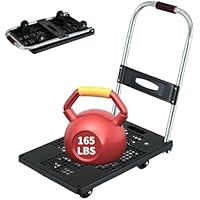 165 lbs Lightweight Foldable Flatbed Platform Push Cart w/ Wheels only .99: eDeal Info