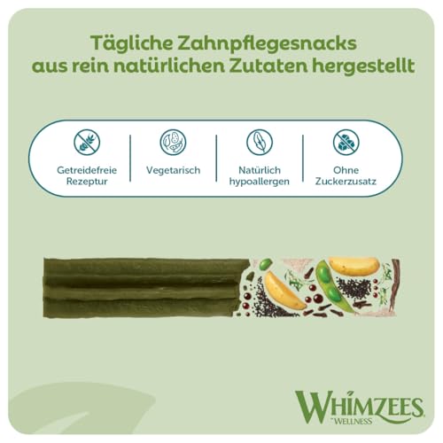 WHIMZEES Stix S, 28 Stück – Größe S, Kaustangen für kleine Hunde zur Zahnpflege, Getreidefrei, Natürlich, ohne Zuckerzusatz