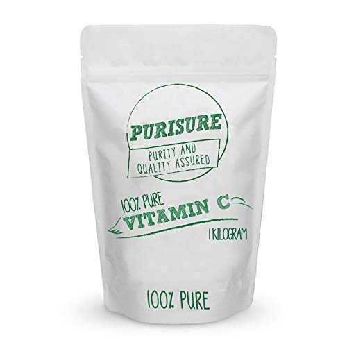 Vitamin C Powder 1kg (1000 Servings), Pure Ascorbic Acid, Common Cold Relief, Immune System Support, DIY Cosmetics for Beautiful Skin, Non GMO, Food Grade