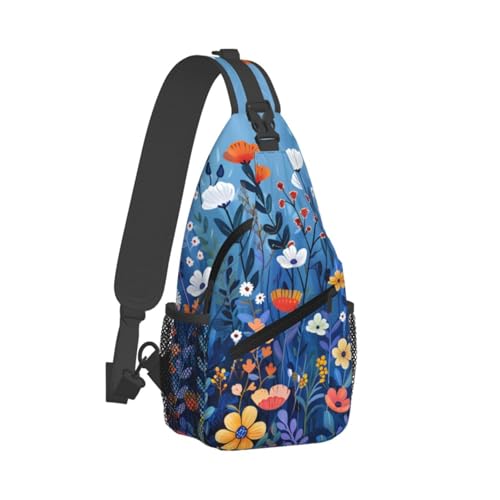 Morrales Sling con patrón floral elegante, unisex miniatura 2