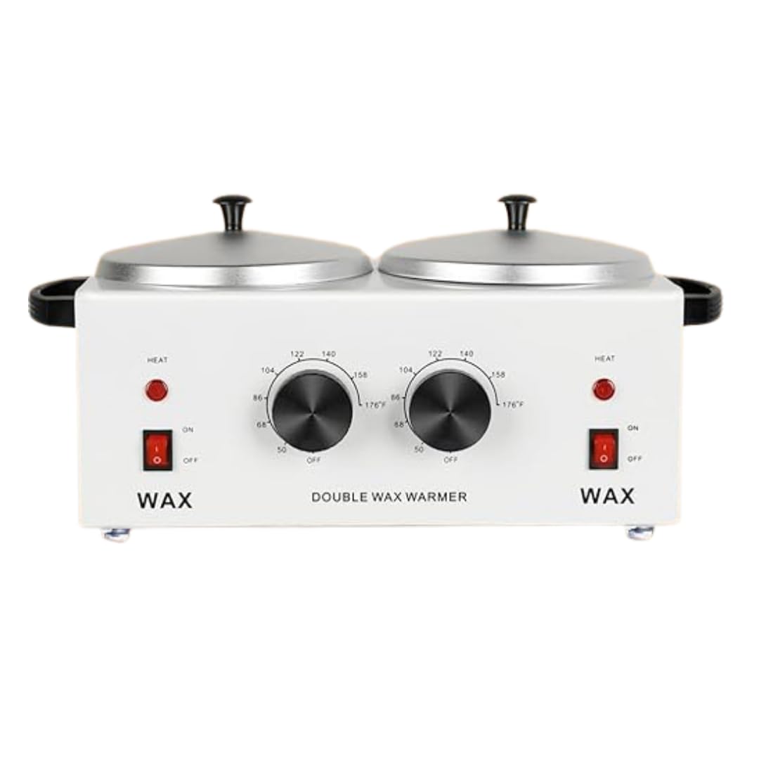 Happy ShoppingHS Double Pot Electric Wax Warmer, Professional Hair Removing Wax Heater Warmer Machine - Temperature Control