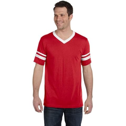 Augusta Sportswear Men's XX-Large Sleeve Stripe Jersey, Red/White Cover