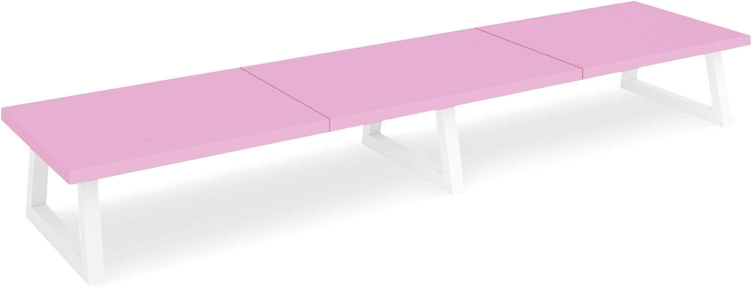 Amazon.com: TEAMIX 42 inch Pink Monitor Riser for 2 Monitors, Wood ...
