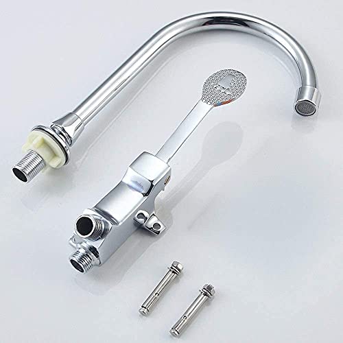 Válvula mezcladora para grifos de agua de tres vías con interruptor de pedal integrado