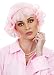 ALLAURA Pink Frenchie Wig Grease Costume for Ladies - Short Pink Curly Wigs for Women