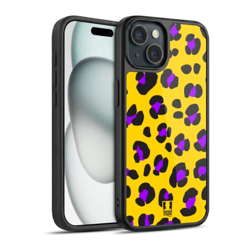 Coque en Gel iPhone 15 Léopard Jaune Incassable Style Moderne