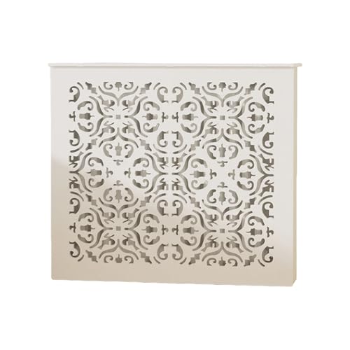 DIHRVTHC Mueble cubreradiador Blanco de diseño Moderno, Cubierta para radiador con Estante Funcional, Fabricado en MDF Impermeable e ignífugo, para hogar y Oficina(L100xH70xT20CM)