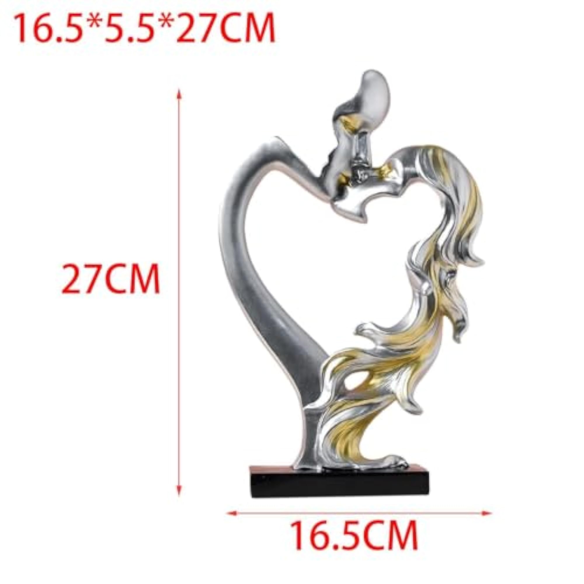 Romantic Couple Figurine Jewelry Tray with Handle