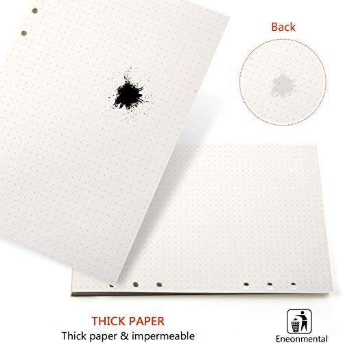 BESTOO A5 Refill gelinieerd papier, 6 gaten, 100 g/m², 150 vellen / 300 pagina's voor A5 navulbaar, dagboek, notitieboek… - Image 6