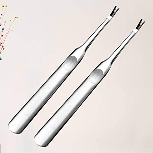 Exceart – 2 peças de gel para remoção de cutículas de aço inoxidável, removedor de pele morta, ferra