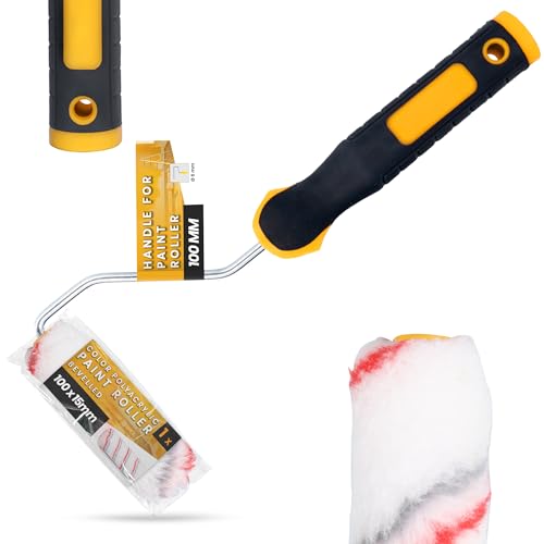 Instalguru Malerrolle Farbroller 10 cm 6x15 mm Polyacryl...