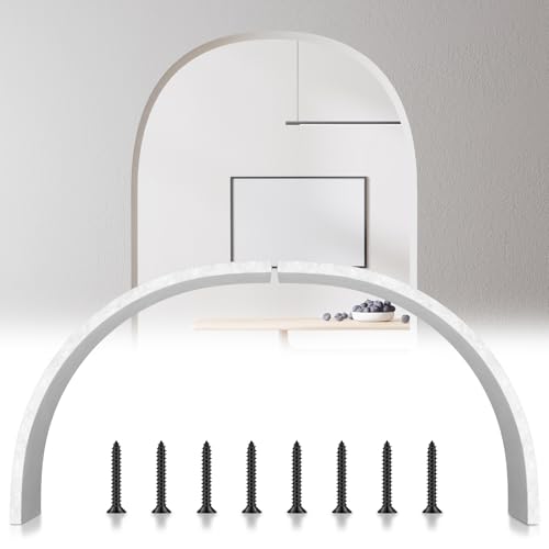 Maasechs 2 Pcs Rounded Doorway Arch Kit DIY Interior Doorway Precurved Drywall Full Half Circle Top Round Arch Kit 10 3/4 in for Livingroom