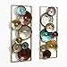 LuxenHome Metal Wall Art, Set of 2 Modern Multi-Color Gems Abstract Wall Decor Panels with Frame, 35
