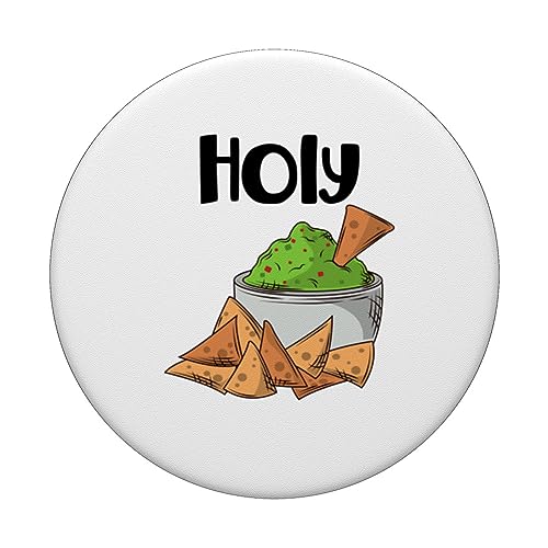 Funny Guacamole Mexican Culture and Avocado Lover's Apparel PopSockets Swappable PopGrip, Black - Image 3