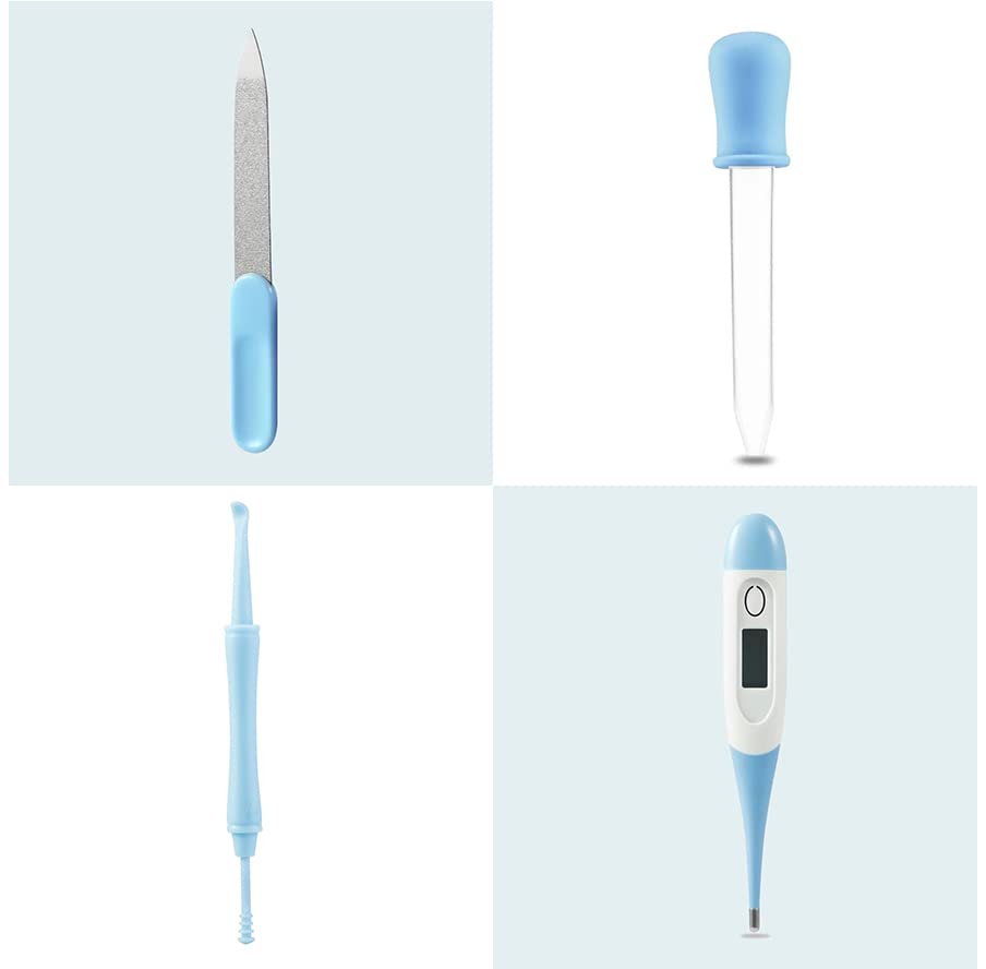 PandaEar-Baby-Healthcare-and-Grooming-Kit-Baby-Nursery-Health-Care-Set-Electric-Safety-Nail-Trimmer-Newborn-Essentials-Kit-for-Infant-Toddlers-Kids-19-in-1-Blue