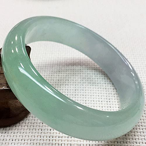 YQJY Brazalete De Jade para Mujer, Estilo Retro Chino, Brazalete De Jade Verde Natural Joyería Chino Pulsera Jade,Gran Regalo,Innerdiameter56-58mm Cover