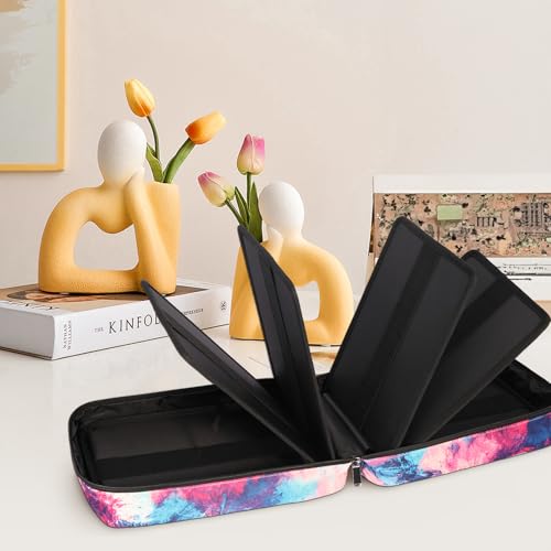 Image of 274 Slot Colored Pencil Case Pen Bag with Zipper for Artist Storage Organizer for Watercolor Pencil Gel Pen Marker Highlighter Large Capacity Handy Pencil Holder(Fireworks)