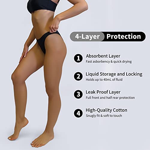 Leakproof Period Swim Bikini Bottoms – Mid Waisted Menstrual Swimwear for Teens & Women, Reusable for Pool & Beach2