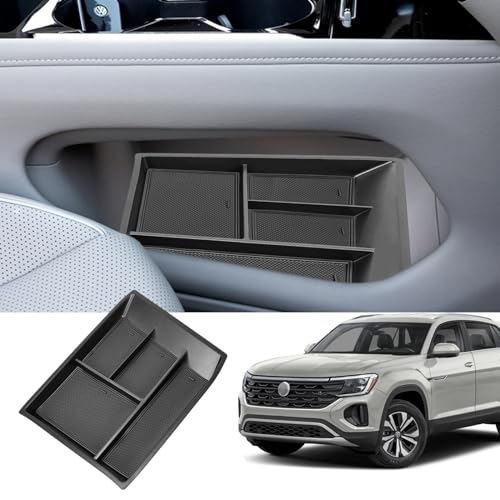 Neepiar Center Console Organizer Compatible with 2024 2025 VW Volkswagen Atlas and Cross Sport Center Console Storage Box Interior Accessories(Lower Center Console Organizer Tray)
