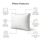 Home and Living Pillows 2 Pack Hotel Quality - Luxury Microfiber Hotel Pillows - Breathable & Hypoallergenic Hollowfiber Fill Firm Pillow for Neck Pain and Back Support Pillow - Box Pillow (48x74cm) - Image 6