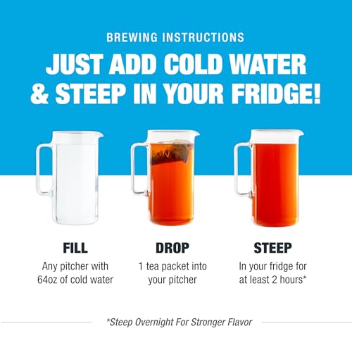 Tiesta Tea - 6-Pack Cold Brew Variety, Loose Leaf, Medium to Non-Caffeinated, Assorted Tea Sample Set, Cold Brew Packets, Each Makes a 64oz Pitcher (Pack of 6)