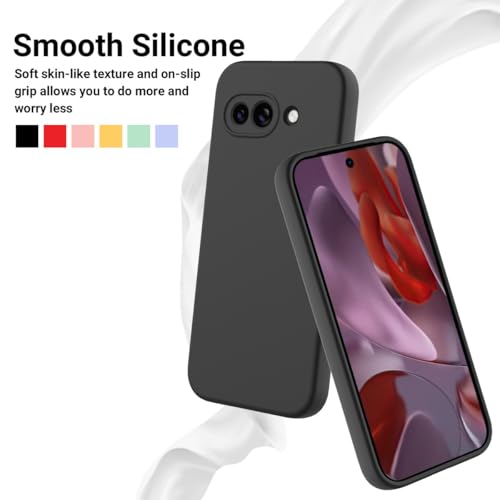 Coque Pixel 10 rouge rigide en silicone uni arrière