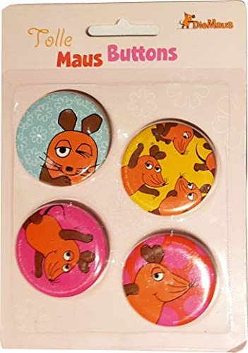 Preisvergleich Produktbild Sendung mit der Maus 4er Set Button