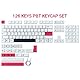 PBT Keycaps 126 Tasten Japanisch Dye-Sublimation Weiß und Rosa XDA Set für ANSI Layout Cherry MX Switch Mechanische Tastatur