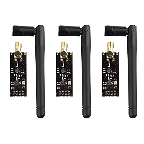 Jopto 3 Piezas 2.4G 1100m NRF24L01+PA+LNA SMA Módulo de Comunicación Transceptor Inalámbrico Antena para Arduino