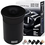 GC Modern Aluminium Ashtray, compatible with IQOS 3 Duo One Heets, Iluma Prime Terea + Glo Neo Sticks, 12 x 0.01 x 8 cm, Black/Black