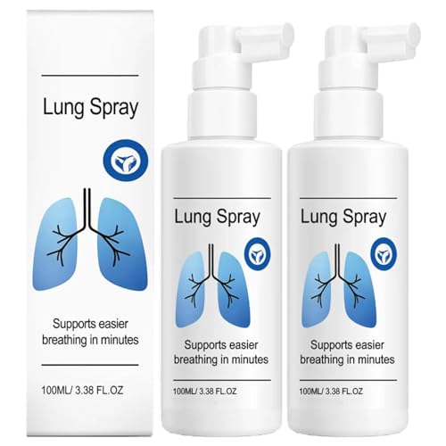 Aurevix Spray do płuc, 100 ml ziołowy spray oczyszczający płuca, wsparcie do pielęgnacji płuc (2 szt.)