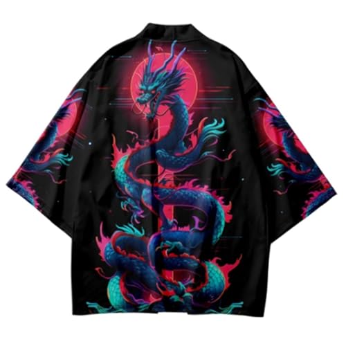 Image of LAI MENG FIVE CATS Women's Summer Cardigan Lightweight Kimono Floral Print Loose Cover up Casual Tops