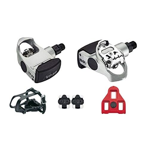 VP-S3 3 in 1 Spin Pedal 9/16ths Compatible with Peloton, Nordic Track and other Spin Bikes, Silver