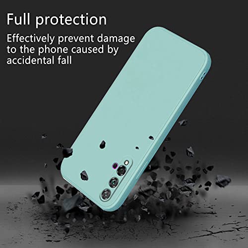 Wousunly Compatible With Huawei Nova 5T Case Silicone Liquid Dark Green, Soft Smooth Touch Huawei Nova 5T Phone Case Silicone Shockproof Thin Cover (Huawei Nova 5T, Blue) #TOP3