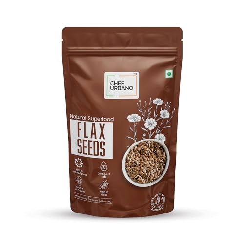 Image of Chef Urbano Flax Seeds 300 Gms | Alsi Seed | Raw and Natural | Immunity Booster | Rich in Protein and Fiber | Seeds for Eating | Diet Food