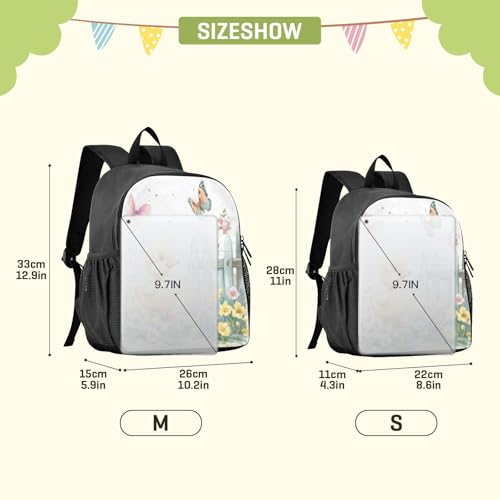 RunningBear Butterfly Flowers Duck White Kids Backpack for Boys Girls Lightweight School Backpacks for Boys Girls2
