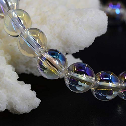 Image of Handmade Gem Semi Precious Gemstone 6mm Round Beads Stretch Bracelet 7 inch Unisex
