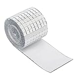 Wsymxuo Tiny Mirror Mosaic Self Adhesive Mirror Mosaics Sheets Shiny Decor DIY Crafts Accessories Square Glass Mosaic Tiles Mosaic Stickers for Bathroom Party, 120cm 10mmx10mm
