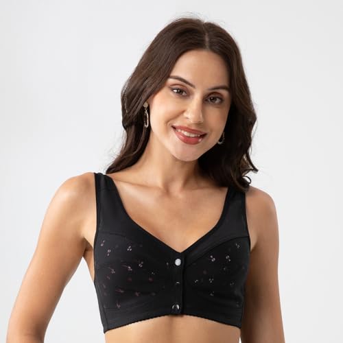 Image of Womens Daisy Bra Front Closure Sports Bras Beauty Back Full Coverage Comfor Easy Close Bra Front Buckle Corset Beige