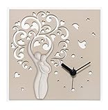 Dimensioni: 17x17 cm MAZZOLA LUCE Orologio da Tavolo O da Comodino O da Parete Moderno Albero della Vita