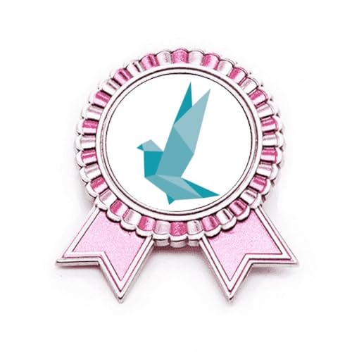 Broche en forme de pigeon rose Origa Grenn en métal taille M