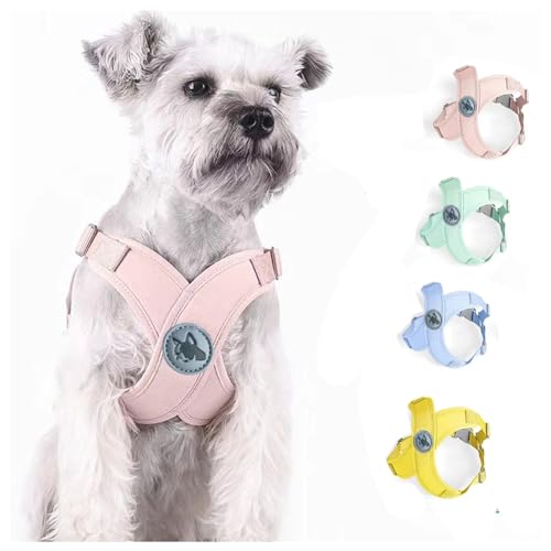 Fapayeep 犬 ハーネス - X型 犬用胴輪 引っ張り防止 首輪 超小型犬 子犬 中型犬 2-17.5KG ソフト かわいい 簡単着脱 りーど 引っ張り防止 軽量 簡単着脱 気管に優しい (ピンク, XS)