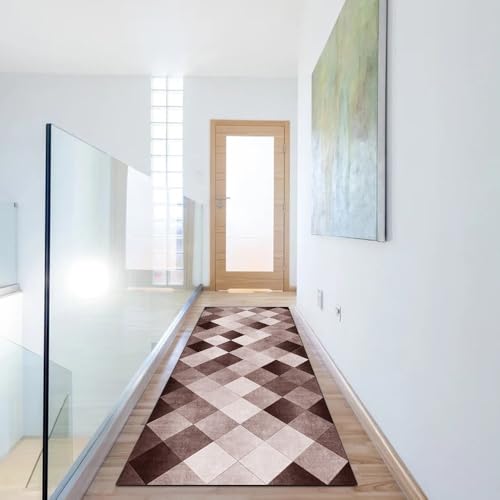 Alfombra de pasillo lavable para proteger el suelo de la cocina con estilo patchwork 6